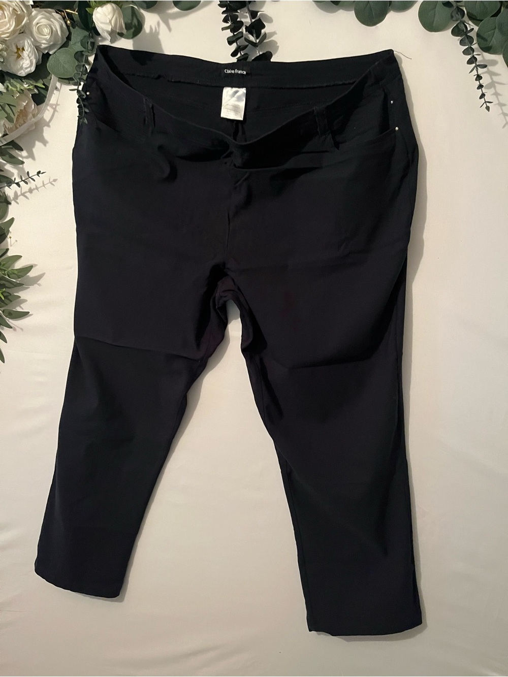 Claire's Black Stretch Pull-On Pants